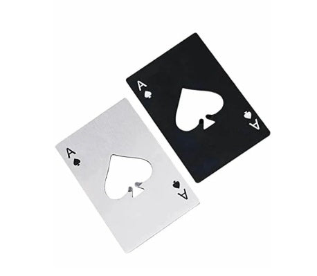 2 x Ace Of Spades Card Bottle Opener