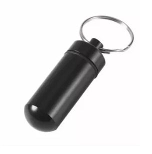 3 x Pill Holder Keychain (Black)